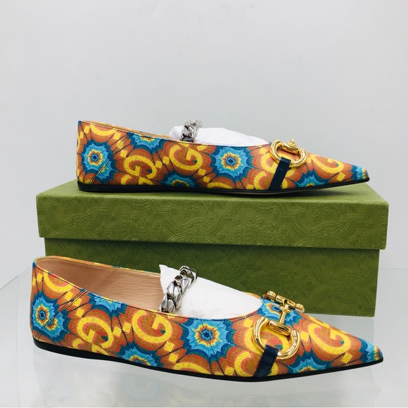 Gucci 100 Multi Color Women’s  Ballet Flat - 680953 UL930 008 4062 - - Picture 5 of 16